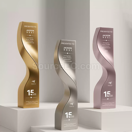 Curved Metal Trophy