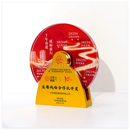 Customization Creative Metal Rotating Crystal Trophy Corporate Gifts