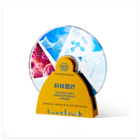 Customization Creative Metal Rotating Crystal Trophy Corporate Gifts