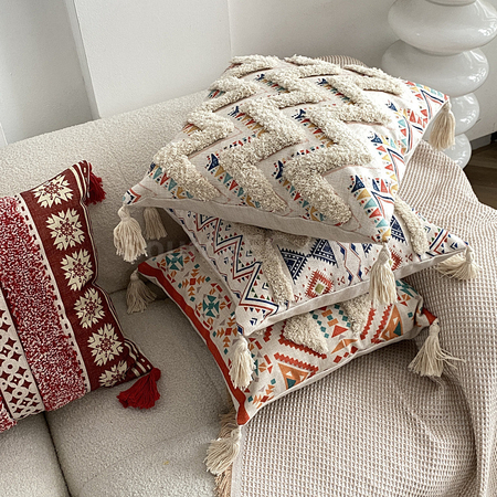 Customization Tufted Linen Printed Cushion Corporate Gifts