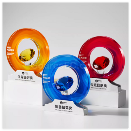 Customization Creative Diamond Crystal Trophy Corporate Gifts