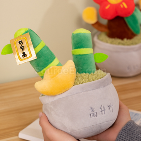 Customization Potted fortune tree plush toy Corporate Gifts