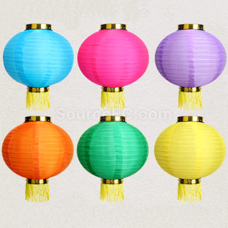 Chinese-Style Colorful Lanterns (Custom Sizes Available)