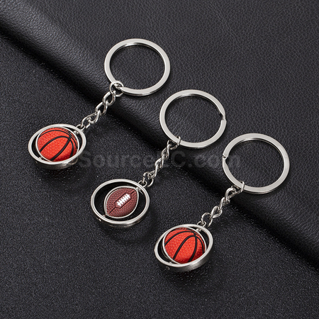 Customization Rotating ball-shaped metal keychain Corporate Gifts