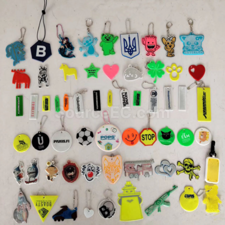 Customization Reflective PVC keychain pendant Corporate Gifts