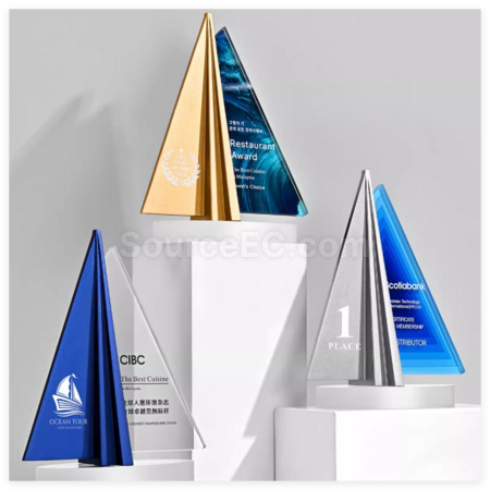 Customization Creative Sailboat Crystal Trophy Corporate Gifts