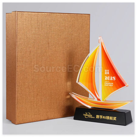 Customization Sailing Crystal Trophy Corporate Gifts