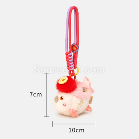 Customization Small Fish Blowing Bubbles Plush Keychain Pendant Corporate Gifts