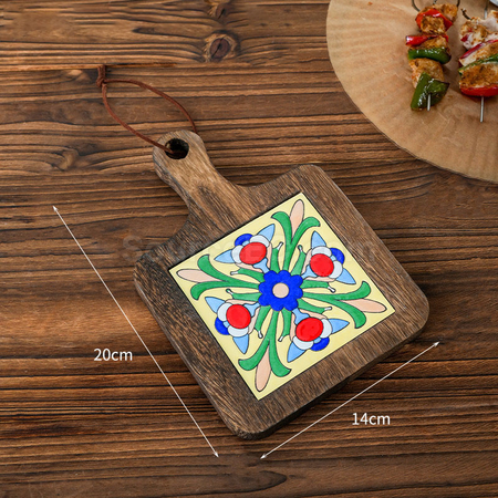 Customization Ceramic solid wood cup Coaster Corporate Gifts