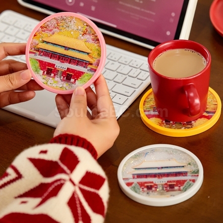 Customization Customizable 3D Quicksand Coasters Corporate Gifts