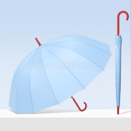 Customization Dopamine Contrasting Color Umbrella With Straight Bar And Long Handle Corporate Gifts