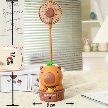 Customization Cartoon Pencil Sharpener USB Rechargeable Mini Fan Corporate Gifts