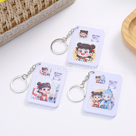 Customization Sliding Block Puzzle key ring Corporate Gifts