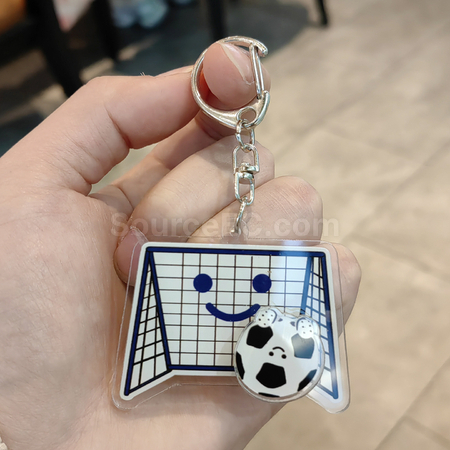 Customization Rotating Football Keychain Pendant Corporate Gifts