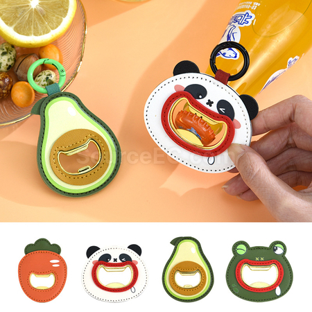 Creative bottle opener keychain pendant