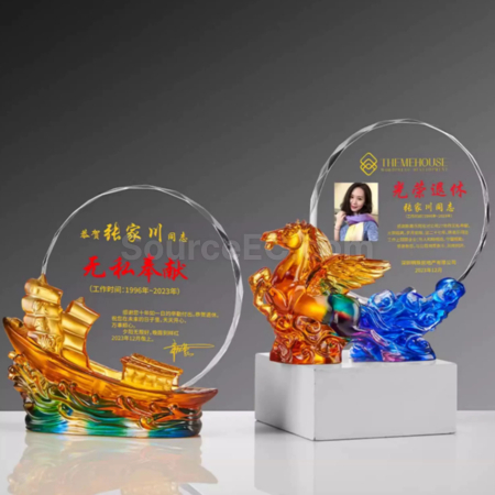 Customization Crystal Sailboat Award Corporate Gifts