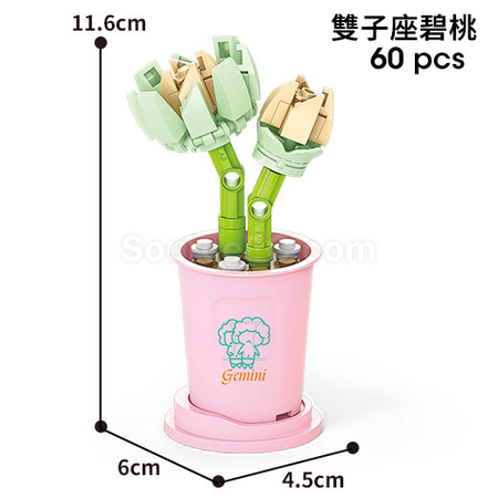 Customization Coffee Cup Plant Series Building Blocks-12 Constellations Succulent Series Corporate Gifts