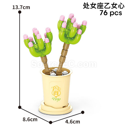 Customization Coffee Cup Plant Series Building Blocks-12 Constellations Succulent Series Corporate Gifts