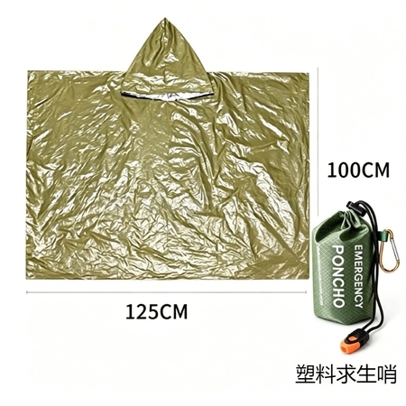 Multifunctional Emergency Portable Camping and Hiking Raincoat