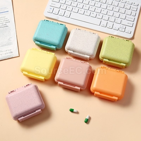 Customization Portable Wheat Grain Medicine Box Corporate Gifts