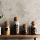 Glass Sealed Jar With Cork Stopper
