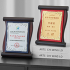 Book-Shaped Solid Wood Medal