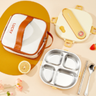 304 square insulated compartment lunch box