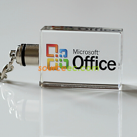 Customization LED Crystal Printing Key Chains Corporate Gifts