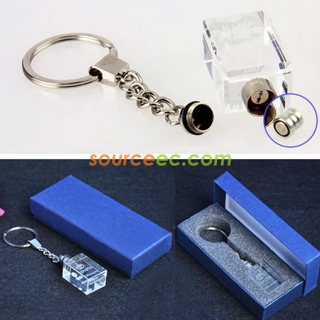 Customization LED Crystal Printing Key Chains Corporate Gifts