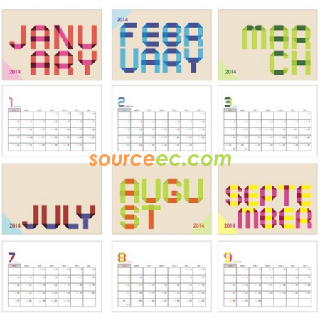 Customization Rounded Calendar Corporate Gifts
