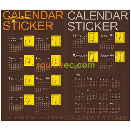 Customization Calendar Stickers Corporate Gifts
