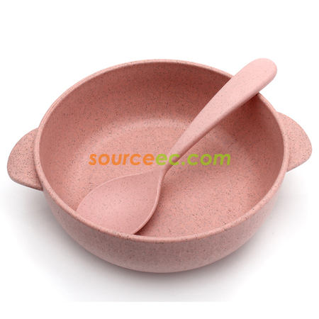 Customization Straw Bowl with Spoon Corporate Gifts