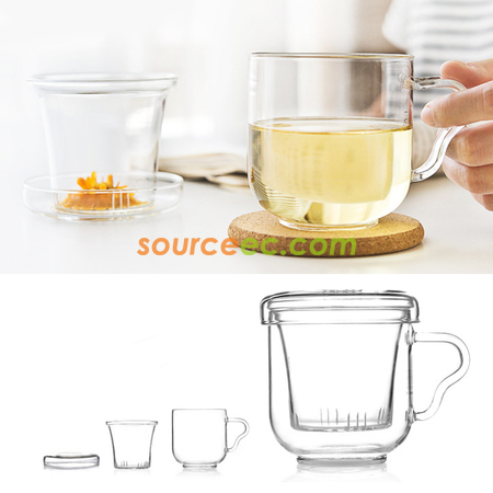 Customization Glass Cup with Infuser Corporate Gifts