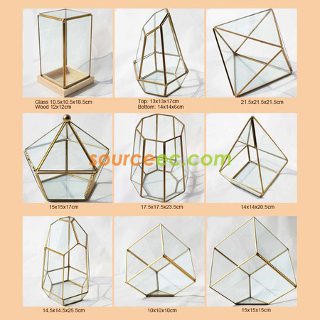 Customization Geometric Glass Terrariums Corporate Gifts