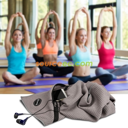 Customization Gym Towel with Zipper Pocket Corporate Gifts