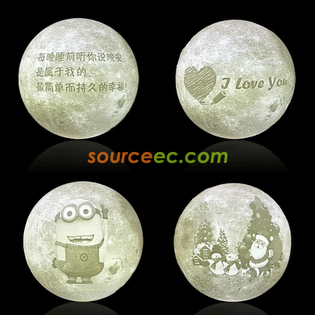 Customization 3D Printing Moon Lamp Corporate Gifts