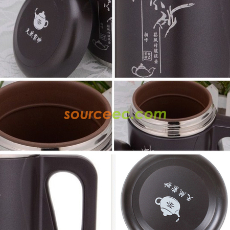 Customization 480ML Purple Clay Thermos with Handle Corporate Gifts