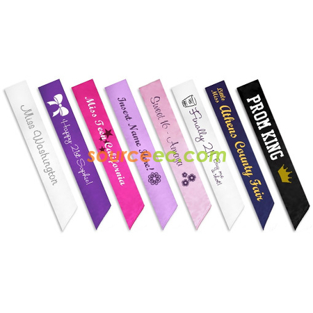 Customization Pageant Sash Banner Corporate Gifts