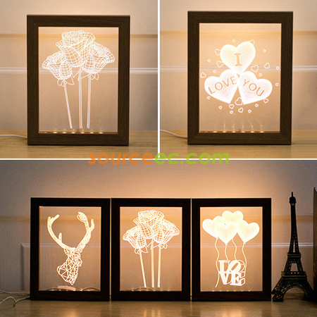 Customization 3D Photo Frame LED Night  Corporate Gifts