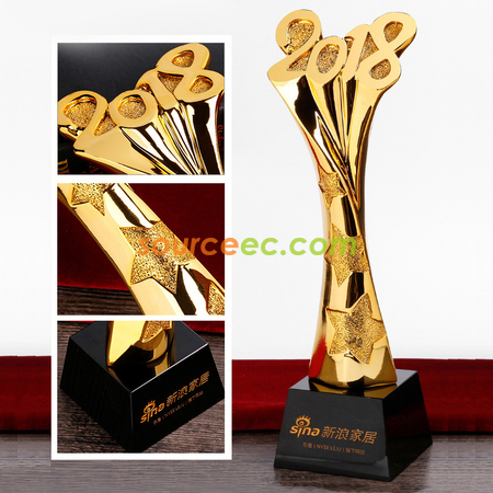 Customization Top 2018 Resin Crystal Trophy Corporate Gifts