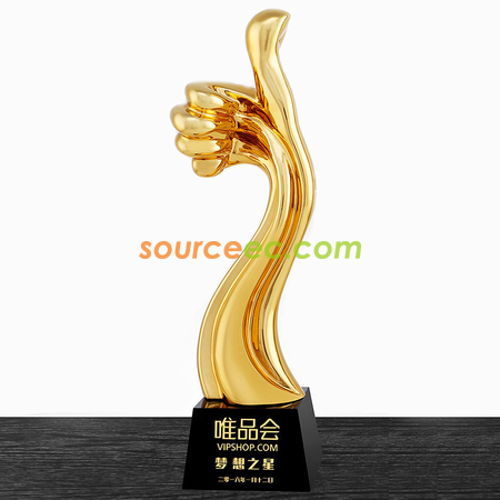 Customization Thumbs-up Resin Crystal Trophy Corporate Gifts