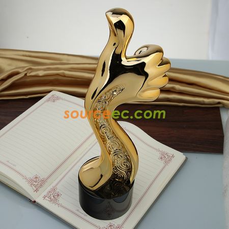 Customization Thumbs-up Resin Crystal Trophy Corporate Gifts
