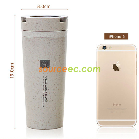 Customization 450ML Wheat Straw Double Insulated Cup Corporate Gifts