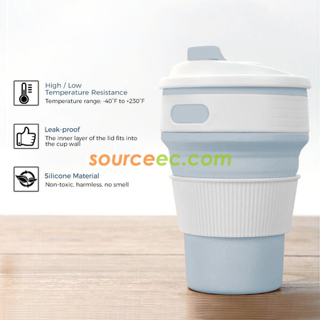 Customization 350ML Silicone Collapsible Coffee Cup Corporate Gifts