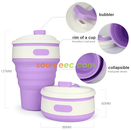 Customization 350ML Silicone Collapsible Coffee Cup Corporate Gifts