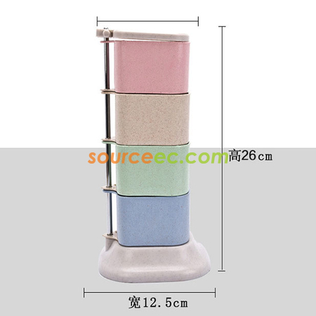 Customization Wheat Straw Kitchen Seasoning Box  Corporate Gifts