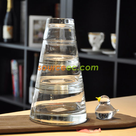 Customization Pyramid Glass Bowl Set Corporate Gifts