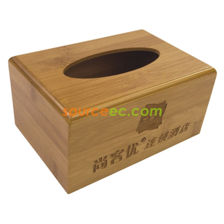 Customization Rectangle Bamboo Tissue Box Corporate Gifts