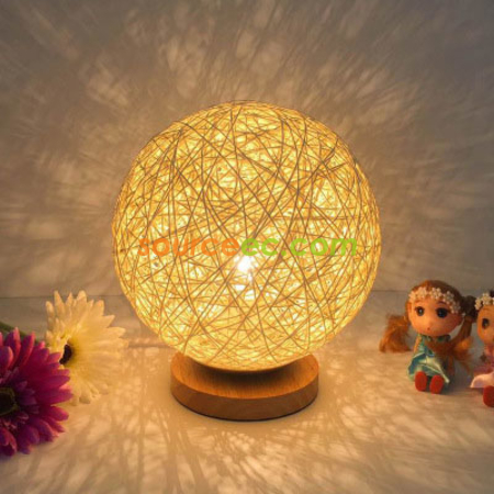 Customization Twine Rattan Table Lamp Corporate Gifts