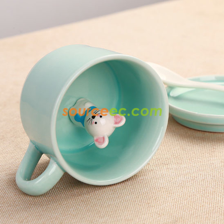 Customization 250ML Animals Ceramic Mug Corporate Gifts